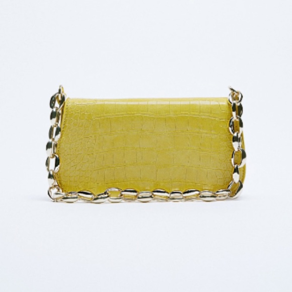Zara animal print shoulder bag